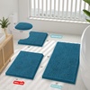 image:imageSmiry Luxury Chenille Bathroom Rugs 24x16 Extra Soft and Absorbent Shaggy Bath Mat Machine Washable NonSlip Plush Carpet Runner for Tub Shower and Floor Home Decor Accessories Sage GreenPeacock Blue