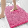 image:imageSmiry Luxury Chenille Bathroom Rugs 24x16 Extra Soft and Absorbent Shaggy Bath Mat Machine Washable NonSlip Plush Carpet Runner for Tub Shower and Floor Home Decor Accessories Sage GreenHot Pink