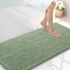 image:imageSmiry Luxury Chenille Bathroom Rugs 24x16 Extra Soft and Absorbent Shaggy Bath Mat Machine Washable NonSlip Plush Carpet Runner for Tub Shower and Floor Home Decor Accessories Sage GreenSage Green