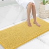 image:imageSmiry Luxury Chenille Bathroom Rugs 24x16 Extra Soft and Absorbent Shaggy Bath Mat Machine Washable NonSlip Plush Carpet Runner for Tub Shower and Floor Home Decor Accessories Sage GreenYellow