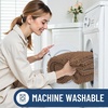 image:imageSmiry Luxury Chenille Bathroom Rugs 24x16 Extra Soft and Absorbent Shaggy Bath Mat Machine Washable NonSlip Plush Carpet Runner for Tub Shower and Floor Home Decor Accessories Sage GreenMocha