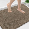 image:imageSmiry Luxury Chenille Bathroom Rugs 24x16 Extra Soft and Absorbent Shaggy Bath Mat Machine Washable NonSlip Plush Carpet Runner for Tub Shower and Floor Home Decor Accessories Sage GreenCamel