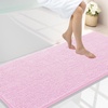 image:imageSmiry Luxury Chenille Bathroom Rugs 24x16 Extra Soft and Absorbent Shaggy Bath Mat Machine Washable NonSlip Plush Carpet Runner for Tub Shower and Floor Home Decor Accessories Sage GreenPink
