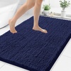 image:imageSmiry Luxury Chenille Bathroom Rugs 24x16 Extra Soft and Absorbent Shaggy Bath Mat Machine Washable NonSlip Plush Carpet Runner for Tub Shower and Floor Home Decor Accessories Sage GreenNavy Blue