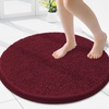 image:imageSmiry Luxury Chenille Bathroom Rugs 24x16 Extra Soft and Absorbent Shaggy Bath Mat Machine Washable NonSlip Plush Carpet Runner for Tub Shower and Floor Home Decor Accessories Sage GreenBurgundy