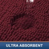 image:imageSmiry Luxury Chenille Bathroom Rugs 24x16 Extra Soft and Absorbent Shaggy Bath Mat Machine Washable NonSlip Plush Carpet Runner for Tub Shower and Floor Home Decor Accessories Sage GreenBurgundy