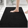 image:imageSmiry Luxury Chenille Bathroom Rugs 24x16 Extra Soft and Absorbent Shaggy Bath Mat Machine Washable NonSlip Plush Carpet Runner for Tub Shower and Floor Home Decor Accessories Sage GreenBlack