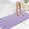 image:imageSmiry Luxury Chenille Bathroom Rugs 24x16 Extra Soft and Absorbent Shaggy Bath Mat Machine Washable NonSlip Plush Carpet Runner for Tub Shower and Floor Home Decor Accessories Sage GreenPurple