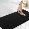 image:imageSmiry Luxury Chenille Bathroom Rugs 24x16 Extra Soft and Absorbent Shaggy Bath Mat Machine Washable NonSlip Plush Carpet Runner for Tub Shower and Floor Home Decor Accessories Sage GreenBlack
