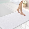 image:imageSmiry Luxury Chenille Bathroom Rugs 24x16 Extra Soft and Absorbent Shaggy Bath Mat Machine Washable NonSlip Plush Carpet Runner for Tub Shower and Floor Home Decor Accessories Sage GreenWhite