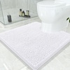 image:imageSmiry Luxury Chenille Bathroom Rugs 24x16 Extra Soft and Absorbent Shaggy Bath Mat Machine Washable NonSlip Plush Carpet Runner for Tub Shower and Floor Home Decor Accessories Sage GreenWhite