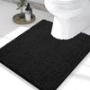 image:imageSmiry Luxury Chenille Bathroom Rugs 24x16 Extra Soft and Absorbent Shaggy Bath Mat Machine Washable NonSlip Plush Carpet Runner for Tub Shower and Floor Home Decor Accessories Sage GreenBlack