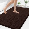 image:imageSmiry Luxury Chenille Bathroom Rugs 24x16 Extra Soft and Absorbent Shaggy Bath Mat Machine Washable NonSlip Plush Carpet Runner for Tub Shower and Floor Home Decor Accessories Sage GreenBrown