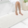 image:imageSmiry Luxury Chenille Bathroom Rugs 24x16 Extra Soft and Absorbent Shaggy Bath Mat Machine Washable NonSlip Plush Carpet Runner for Tub Shower and Floor Home Decor Accessories Sage GreenIvory