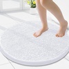 image:imageSmiry Luxury Chenille Bathroom Rugs 24x16 Extra Soft and Absorbent Shaggy Bath Mat Machine Washable NonSlip Plush Carpet Runner for Tub Shower and Floor Home Decor Accessories Sage GreenWhite