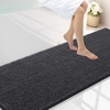 image:imageSmiry Luxury Chenille Bathroom Rugs 24x16 Extra Soft and Absorbent Shaggy Bath Mat Machine Washable NonSlip Plush Carpet Runner for Tub Shower and Floor Home Decor Accessories Sage GreenCharcoal Grey