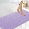 image:imageSmiry Luxury Chenille Bathroom Rugs 24x16 Extra Soft and Absorbent Shaggy Bath Mat Machine Washable NonSlip Plush Carpet Runner for Tub Shower and Floor Home Decor Accessories Sage GreenPurple