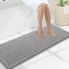 image:imageSmiry Luxury Chenille Bathroom Rugs 24x16 Extra Soft and Absorbent Shaggy Bath Mat Machine Washable NonSlip Plush Carpet Runner for Tub Shower and Floor Home Decor Accessories Sage GreenLight Grey