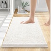 image:imageSmiry Luxury Chenille Bathroom Rugs 24x16 Extra Soft and Absorbent Shaggy Bath Mat Machine Washable NonSlip Plush Carpet Runner for Tub Shower and Floor Home Decor Accessories Sage GreenIvory