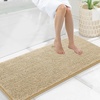 image:imageSmiry Luxury Chenille Bathroom Rugs 24x16 Extra Soft and Absorbent Shaggy Bath Mat Machine Washable NonSlip Plush Carpet Runner for Tub Shower and Floor Home Decor Accessories Sage GreenBeige