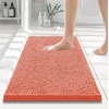 image:imageSmiry Luxury Chenille Bathroom Rugs 24x16 Extra Soft and Absorbent Shaggy Bath Mat Machine Washable NonSlip Plush Carpet Runner for Tub Shower and Floor Home Decor Accessories Sage GreenCoral