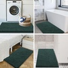 image:imageSmiry Luxury Chenille Bathroom Rugs 24x16 Extra Soft and Absorbent Shaggy Bath Mat Machine Washable NonSlip Plush Carpet Runner for Tub Shower and Floor Home Decor Accessories Sage GreenGreen