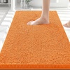 image:imageSmiry Luxury Chenille Bathroom Rugs 24x16 Extra Soft and Absorbent Shaggy Bath Mat Machine Washable NonSlip Plush Carpet Runner for Tub Shower and Floor Home Decor Accessories Sage GreenOrange