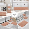 image:imageSmiry Luxury Chenille Bathroom Rugs 24x16 Extra Soft and Absorbent Shaggy Bath Mat Machine Washable NonSlip Plush Carpet Runner for Tub Shower and Floor Home Decor Accessories Sage GreenPeach