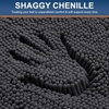 image:imageSmiry Luxury Chenille Bathroom Rugs 24x16 Extra Soft and Absorbent Shaggy Bath Mat Machine Washable NonSlip Plush Carpet Runner for Tub Shower and Floor Home Decor Accessories Sage GreenCharcoal Grey