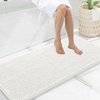 image:imageSmiry Luxury Chenille Bathroom Rugs 24x16 Extra Soft and Absorbent Shaggy Bath Mat Machine Washable NonSlip Plush Carpet Runner for Tub Shower and Floor Home Decor Accessories Sage GreenIvory