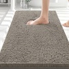 image:imageSmiry Luxury Chenille Bathroom Rugs 24x16 Extra Soft and Absorbent Shaggy Bath Mat Machine Washable NonSlip Plush Carpet Runner for Tub Shower and Floor Home Decor Accessories Sage GreenLatte