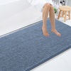 image:imageSmiry Luxury Chenille Bathroom Rugs 24x16 Extra Soft and Absorbent Shaggy Bath Mat Machine Washable NonSlip Plush Carpet Runner for Tub Shower and Floor Home Decor Accessories Sage GreenGrayish Blue