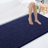 image:imageSmiry Luxury Chenille Bathroom Rugs 24x16 Extra Soft and Absorbent Shaggy Bath Mat Machine Washable NonSlip Plush Carpet Runner for Tub Shower and Floor Home Decor Accessories Sage GreenNavy Blue