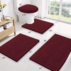 image:imageSmiry Luxury Chenille Bathroom Rugs 30x18 Extra Soft and Absorbent Shaggy Bath Mat Machine Washable NonSlip Plush Carpet Runner for Tub Shower and Floor Home Decor Accessories Burgundy