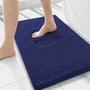 image:imageSmiry Luxury Chenille Bathroom Rugs 30x20 Extra Soft and Absorbent Shaggy Bath Mat Machine Washable NonSlip Plush Carpet Runner for Tub Shower and Floor Home Decor Accessories Deep Navy Blue