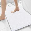 image:imageSmiry Luxury Chenille Bathroom Rugs 32x20 Extra Soft and Absorbent Shaggy Bath Mat Machine Washable NonSlip Plush Carpet Runner for Tub Shower and Floor Home Decor Accessories White
