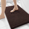 image:imageSmiry Luxury Chenille Bathroom Rugs 32x20 Extra Soft and Absorbent Shaggy Bath Mat Machine Washable NonSlip Plush Carpet Runner for Tub Shower and Floor Home Decor Accessories Brown