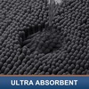 image:imageSmiry Luxury Chenille Bathroom Rugs 32x20 Extra Soft and Absorbent Shaggy Bath Mat Machine Washable NonSlip Plush Carpet Runner for Tub Shower and Floor Home Decor Accessories Charcoal Grey