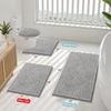 image:imageSmiry Luxury Chenille Bathroom Rugs 32x20 Extra Soft and Absorbent Shaggy Bath Mat Machine Washable NonSlip Plush Carpet Runner for Tub Shower and Floor Home Decor Accessories Light Grey