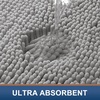 image:imageSmiry Luxury Chenille Bathroom Rugs 32x20 Extra Soft and Absorbent Shaggy Bath Mat Machine Washable NonSlip Plush Carpet Runner for Tub Shower and Floor Home Decor Accessories Light Grey