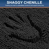 image:imageSmiry Luxury Chenille Bathroom Rugs 35x24 Extra Soft and Absorbent Shaggy Bath Mat Machine Washable NonSlip Plush Carpet Runner for Tub Shower and Floor Home Decor Accessories Black
