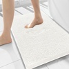 image:imageSmiry Luxury Chenille Bathroom Rugs 35x24 Extra Soft and Absorbent Shaggy Bath Mat Machine Washable NonSlip Plush Carpet Runner for Tub Shower and Floor Home Decor Accessories White