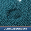 image:imageSmiry Luxury Chenille Bathroom Rugs 36x24 Extra Soft and Absorbent Shaggy Bath Mat Machine Washable NonSlip Plush Carpet Runner for Tub Shower and Floor Home Decor Accessories Lake Blue