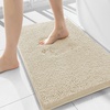 image:imageSmiry Luxury Chenille Bathroom Rugs 36x24 Extra Soft and Absorbent Shaggy Bath Mat Machine Washable NonSlip Plush Carpet Runner for Tub Shower and Floor Home Decor Accessories Sand