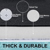 image:imageSmiry Memory Foam Bath Mat 3 Set 24x16 UShaped 20x20 UShaped 24x20Super Soft Absorbent Bathroom Rugs Non Slip Bath Rug Runner for Bathroom Floors Black