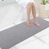 image:imageSmiry Toilet Rugs U Shaped 20x20 Non Slip Rubber Washable Bath Mat  Grey Low Pile Quick Dry Absorbent Bath Mat for Bathroom Floors Tub Sink Shower Outside Home Decor AccessoriesGrey