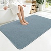 image:imageSmiry Toilet Rugs U Shaped 20x20 Non Slip Rubber Washable Bath Mat  Grey Low Pile Quick Dry Absorbent Bath Mat for Bathroom Floors Tub Sink Shower Outside Home Decor AccessoriesGrayish Blue