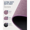 image:imageSmiry Toilet Rugs U Shaped 20x20 Non Slip Rubber Washable Bath Mat  Grey Low Pile Quick Dry Absorbent Bath Mat for Bathroom Floors Tub Sink Shower Outside Home Decor AccessoriesDeep Plum