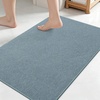 image:imageSmiry Toilet Rugs U Shaped 20x20 Non Slip Rubber Washable Bath Mat  Grey Low Pile Quick Dry Absorbent Bath Mat for Bathroom Floors Tub Sink Shower Outside Home Decor AccessoriesGrayish Blue