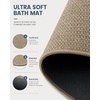 image:imageSmiry Toilet Rugs U Shaped 20x20 Non Slip Rubber Washable Bath Mat  Grey Low Pile Quick Dry Absorbent Bath Mat for Bathroom Floors Tub Sink Shower Outside Home Decor AccessoriesCamel